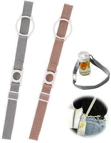 lemgyiamz Lanière Bouteille Porte Gobelet Accessoire - Bandoulière Pour D'eau Support Universel Lanyard Crossbody Avec Réglablede Gobelets Festival Et ActivitéS Plein Air, 2 Pièces