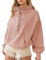 LIAOPUFUS Donna Felpa Sportiva con Cappuccio Tempo Libero Y2K Top Trendsetter di Strada Felpa Corto Lunghezza Vita con Tasche Cerniera(M,Rosa Chiaro)