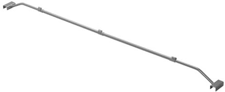 APT Support de bâche plat réglable 140-208 cm en métal pour bâche de remorque