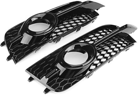 FENVY Auto Frontstoßstange Nebelscheinwerfer Kühlergrill für Audi A1 8X s-line 2010-2014 8X0807682B 8X0807681B,Auto Nebel Licht Rahmen Mesh Grille Zubehör,C-1 Pair