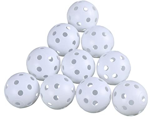 Sosoport Golf Übungsbälle Airflow Hohlkugeln Kunststoff Weiß 41mm Trainingsbälle Leichtgewichtig Für Indoor Und Outdoor