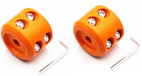 ZPFLL Seilwindenstopper Seilwinde Kabelhaken Gummistopper mit Inbusschlüssel für ATV UTV Synthetisches Seilwinde Seil (Orange, 2 Stück)