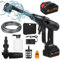 Shkalacar Hidrolimpiadora de Bateria 6en1 Lavadora a Presión de Mano 50Bar Hidrolavadora Portatil con Batería Recargable Lavadora a Presión Eléctrica para Hogar Exterior Coche (2 Baterías, Negro)