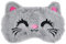 Zimoer Masque pour Les Yeux en Peluche, Masque de Sommeil pour Les Yeux, Forme Chat Masque de Sommeil, Bandeau pour Les Yeux de Chat, Dessin Animé Masque de Nuit Cache Oeil pour Dormir Voyage Sommeil