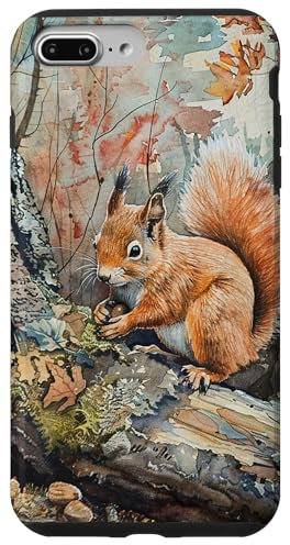 iPhone 7 Plus/8 Plus Red Squirrel in a Wood Case
