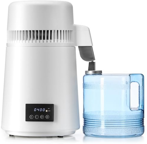 CO-Z 4L Water Distiller with Reservation & Auto-Off, 750W Distilled Water Maker with 304 Stainless Steel Inner Tank, Countertop Design for Home & Office