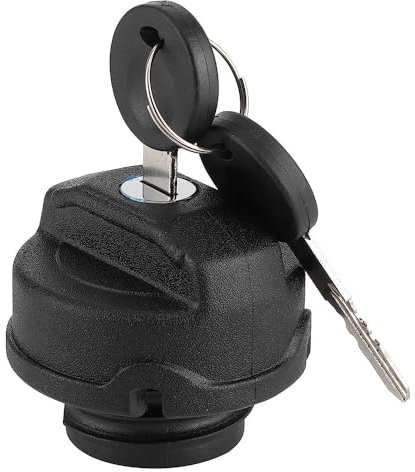 mumisuto Auto Tankdeckel mit 2 Anti-Diebstahl-Schlüsseln, für Käfer, Po-l-o, Caddy, Schwarz, Acrylnitril-Butadien-Styrol (ABS)