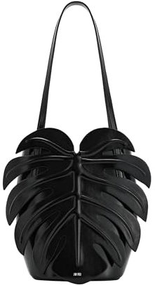 JW PEI Damen Cecelia Leaf Shape Umhängetasche, Schwarz