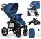 LIONELO Annet Plus Kinderwagen ab Geburt bis 22 kg Leicht & Faltbar mit Liegestütze in Liegeposition, EVA-Schaum-Räder, Moskitonetz, Fußdecke, Getränkehalter, Korb, XXL Verdeck mit Fenster