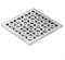 20 x 20 cm Boden-Duschablauf, professioneller 304 Edelstahl, quadratischer Duschablauf mit Haarsieb-Design, geruchs- und Schädlingsbekämpfung