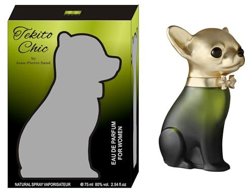 Jean-Pierre Sand - Tekito - Eau de Parfum, 75ml - Parfum für Frauen im Sammlerflakon, ideal als Geschenk - Damenparfum im Chihuahua-Flakon (Chic)