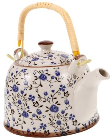 MAGICLULU Tetera De Esmalte Retro Para Té Suelto Hervidor De Agua Caliente Portátil Diseño Vintage