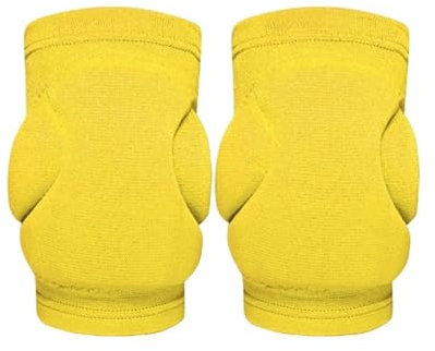 REIFOR Ginocchiere Ginocchiere, Ginocchiere Da Lavoro Elastiche Ginocchiere Da Ballo Adatte For Yoga, Corsa E Ciclismo Ginocchiera Sportiva(Yellow,S)