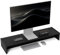 HOMCOM Supporto per Monitor PC con 2 Vani Contenitore, Porta Monitor da Scrivania in Legno, per Laptop e Computer, Portata Fino a 16Kg, 100x27x15 cm, Nero