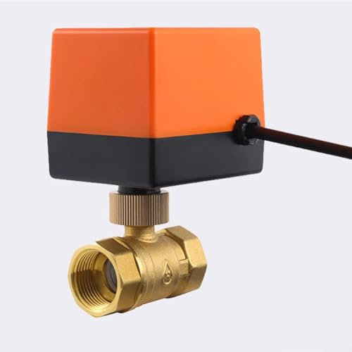 Elektromotorisierte Kugel, Messing DN25 AC220V 2-Wege-Motor-Kugelhahn mit G1-Zoll-Messinggewinde, geeignet für Wasser, Gas, Öl