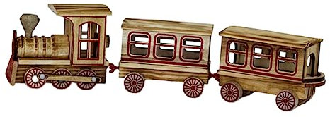 BESTonZON 1satz Weihnachtlicher Holz-Zug Dekorationsfigur Kreative Tischdekoration Für Weihnachten Für Zuhause Und Restaurant Farbecht Und Langlebig