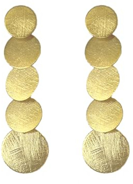 Malu Maiese - Long Fall Earrings, Damenohrringe mit 18 K Gold überzogen. Lange und Maxi-Ohrringe, Damenschmuck, leichter, vielseitiger und zeitloser Schmuck. Geschenk für Frauen