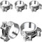 TXXATX T Bolt Hose Clamp 32-35 mm Hose Clip 5 Pieces Exhaust Clamp 304 Stainless Pipe Clamps Band Width 20 mm Adjustable Clips for Water Pipe Gas Pipe Automotive Tube Attachment