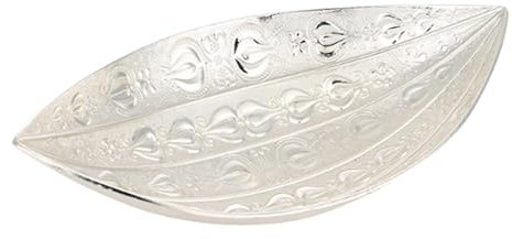 Plato de frutas de aleación de zinc, elegante bandeja ovalada para aperitivos, postres y exhibición de fiestas