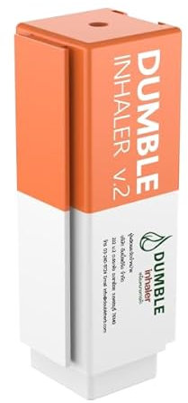 DUMBLE Pocket Inhaler Inalatore nasale con innovativo sistema a incastro, olio essenziale Yadom Thai, penna profumata per aromaterapia (arancione)