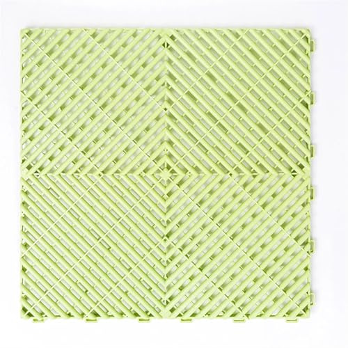 LCKKJHG Interlocking Drainage Floor Mat Plastic Garage Floor Tiles Interlocking PVC Flooring Mats For Car Wash/Car Show/Workshop(Color-A11)