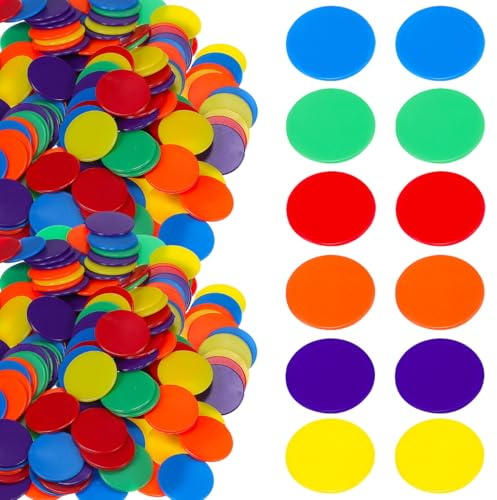 Uonlytech 180 Stück Acrylscheiben Bunte Zählchips Für Bingo-Spiele Aus Acryl Spielchips Zum Zählen Sortieren Und Mathematik Lernen Mit Glatten Kanten Für Familie Und Party