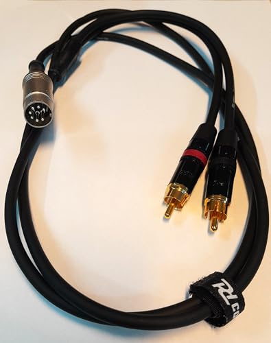 MiragesDesOndes Cavo audio DIN 7 pin a doppio RCA maschio compatibile con B&O, 1,20 metri, nero