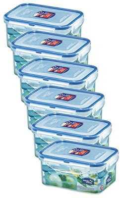 wns-emg-world Lock & Lock Frischhaltedosen Set 6-teilig HPL 811, je 600 ml