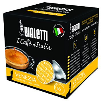 Bialetti 96080091/M Kaffee-Kapseln Venezia, Alu, 16 Stück