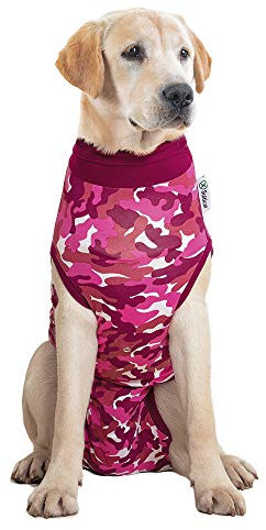 Suitical Recovery Suit Hund, XXL, Rosa Camouflage