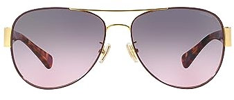 COACH Woman Sunglasses, Violet Lenses Metal Frame, 58mm