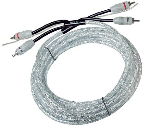 Hifonics HF5-RCA Audio Cinchkabel 5m (transparent silber)