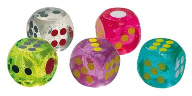 Goki 16040 Dado de goma Würfelspiel, bunt