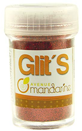 Avenue Mandarine 42506MD - Un flacon de paillettes Glit's Rouge 14 g