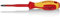 Knipex Screwdriver (Slim) for cross-recessed screws Pozidriv® burnished, insulating multi-component handle, VDE-tested 212 mm 98 25 02 SL