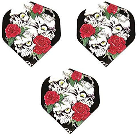 Art Attack 9 Pack Designa Metronic Skulls N Roses Skelett Blume 75 Mikron Standard Strong Dart Flights