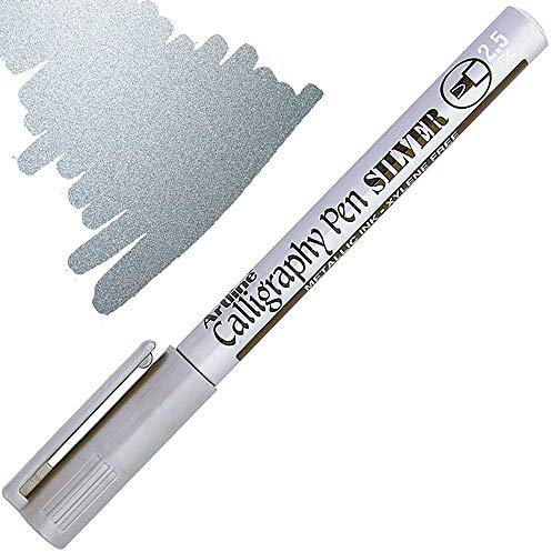 'Artline von 5 Marker Calligraphy Pen 993 XF Permanent pnte abgeschrägt 2,5 mm silber