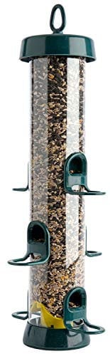 Naturschutzprodukt Futtersäule Satz 2 Stück Futterhaus Futterstation Nisthaus Big Easy Metall Vogelprodukt H 45 cm Inhalt 2,2 l