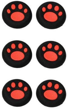 OSTENT 6 x Bunte Analog Joystick Button Protector kompatibel für Sony PS4 Controller - Farbe rot
