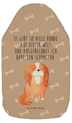 Mr. & Mrs. Panda Wärmflasche Hund Cavalier King Charles Spaniel - Geschenk, Hundemama, schönster Hund, Sprüche, Hundebesitzer, Wärmflaschenbezug,