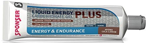 20 Liquid Energy Plus Geschmack Cola-Lemon für Energie und extra Widerstandsfähigkeit - Carbohydrate Gel mit Koffein