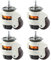 Skelang 4 Pcs Threaded Stem Leveling Castor, 60S Workbench Castors Heavy Duty, Retractable Casters with Nylon Wheels, Total Loading Capacity 1000kg