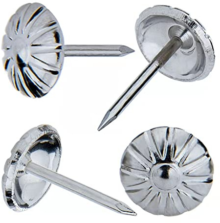 Homdire Borchie da tappezzeria per decorazione, borchie per mobili per tappezzeria decorativa, chiodi da tappezzeria da 7/16 pollici per mobili, decorazione fai da te, borchie da tappezzeria