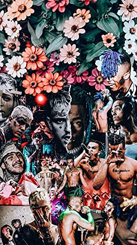 Trident Collection Emo Lil Peep Custom Mashup Rapper Poster 30,5 x 45,7 cm