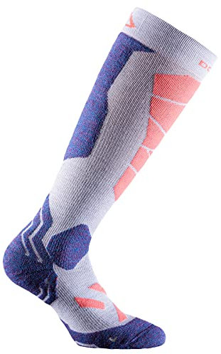 DOGMA Snow Leopard - Snowboard-Skisocken aus Merino Wolle mit leichter kompression, Performance Merinosocken für den Wintersport (pink dream, 39-41)