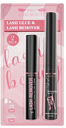 Colle et décolleur de cils Kit pour cils uniques Bricolage Extension de cils Colle à tenue forte Retrait rapide (colle noire+décolleur)