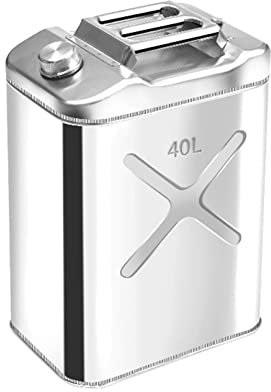 Benzinkanister Edelstahl Kanister 10L-40L Edelstahl Benzin Kraftstoffe Dieselkraftstoff diesel Wasserkanister reservekanister mit Ausgießer & 3 Griffe for Traktor Auto Boot Drohne (Size : 40l)