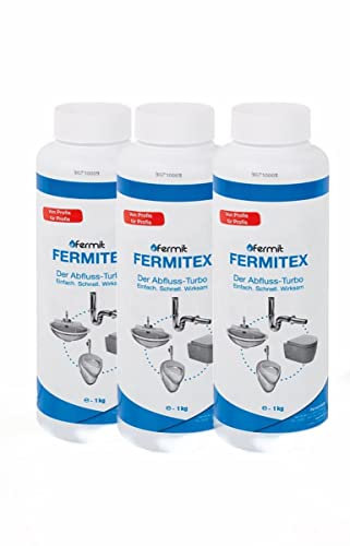 Fermitex - Rohrreiniger-Abflussreiniger Sparpaket 3 x 1 kg