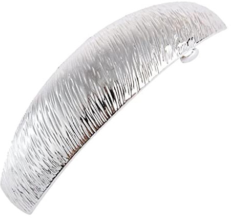 Accessori for capelli femminili, fermagli for capelli, mollette for capelli grandi francesi Porta coda di cavallo a molla Accessorio for fermaglio e morsetto for capelli, argento, 2.9x9cm ( Color : Si