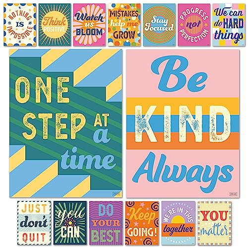 S&O Motivationsposter für Klassenzimmer – Studienzimmer-Poster – inspirierende Lehrzonen-Diagramme für die High School – Motivierende Drucke für das Schulzimmer – Selbstvertrauen stärkende Schilder